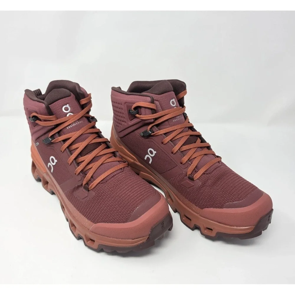 On Cloudrock 2 Waterproof Women's 9.5 Hiking‎ Boot Beet/Auburn
